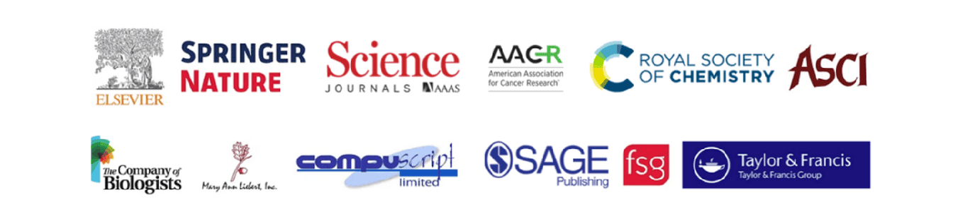 全球权威学术出版商合作伙伴-Nature Science Elsevier Springer